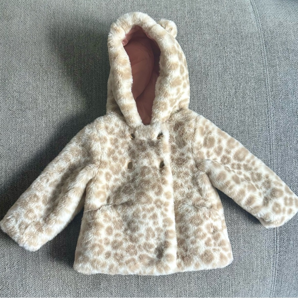 Catherine Malandrino Cream Leopard Kids Jacket